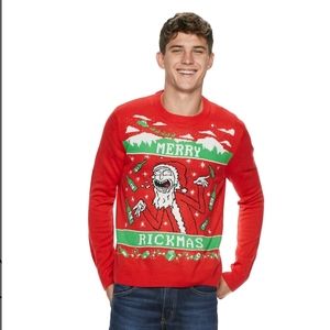 Rick and Morty Christmas sweater  Med NWT
